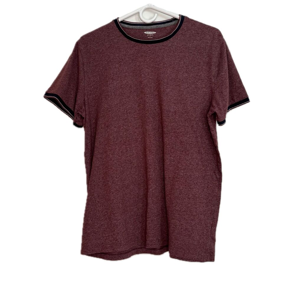 Old Navy Red Burgundy Classic Soft Washed Short Sleeve T-Shirt Men's Large